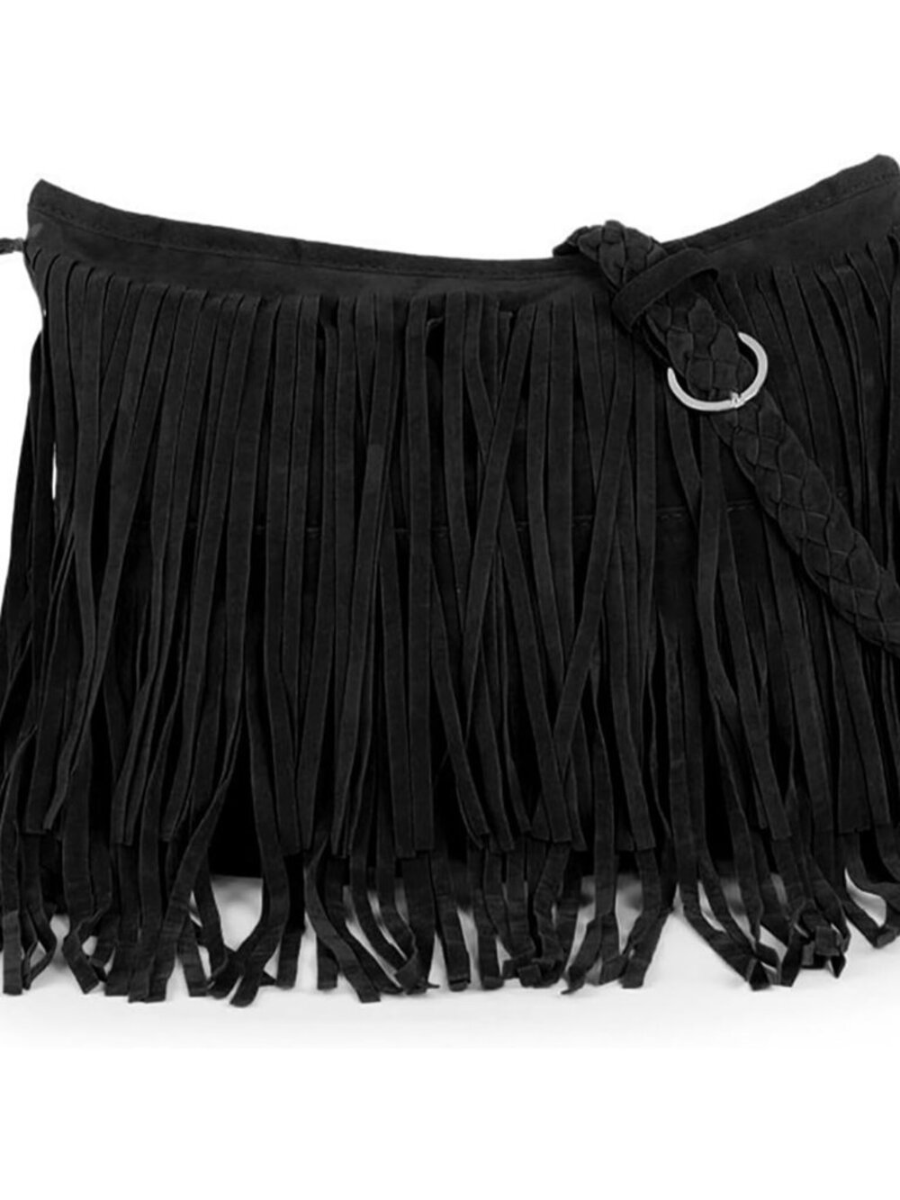 Fringe Crossbody Bags Women, Large Tassels Shoulder Bag with Woven Shoulder Stra